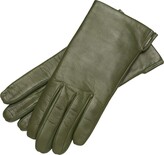 1861 Glove Manufactory Sienna - Women's Minimalist Leather Gloves In Verde