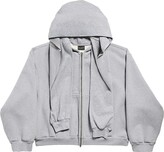 Balenciaga Incognito Boxy Zip-Up Large Fit Hoodie