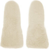 Jil Sander Off-White Shearling Mittens