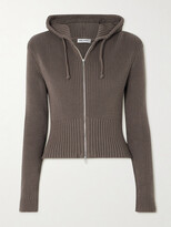Our Legacy Ribbed Cotton And Cashmere-blend Hoodie - Brown