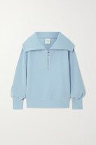 Varley Vine Ribbed Cotton-blend Jersey Sweatshirt - Blue