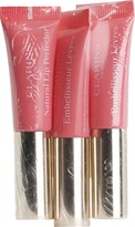 Clarins Natural Lip Perfector 01 Rose Shimmer 0.15 OZ Set of 3