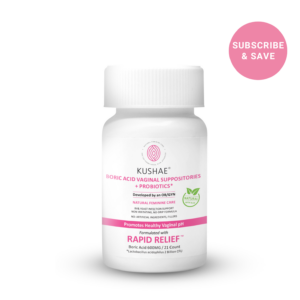 Kushae Vaginal Boric Acid Suppositories + Probiotics & Aloe!