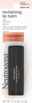 Neutrogena Revitalizing Tinted Lip Balm, SPF 20, Sheer Shimmer,.15 oz